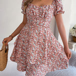 Lillian - sweetheart blomstret A-line kjole