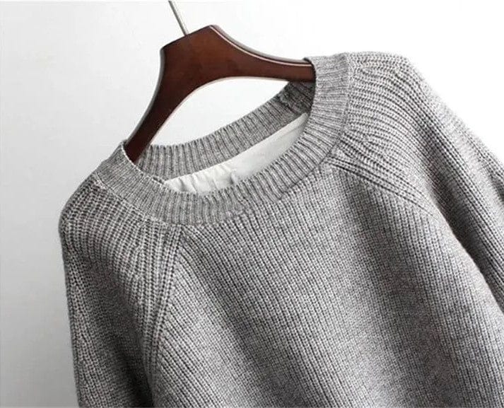 Adair - Strikket sweater med langærmet to-delt overdel