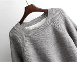 Adair - Strikket sweater med langærmet to-delt overdel