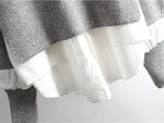 Adair - Strikket sweater med langærmet to-delt overdel