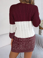 Strikket Sweaterkjole | Kabelstrik & Farveblok | Komfort & Stil