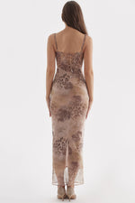 Blonde Maxi Kjole | Figursyet & Elegant | Perfekt til Aftenen