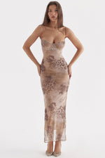 Blonde Maxi Kjole | Figursyet & Elegant | Perfekt til Aftenen