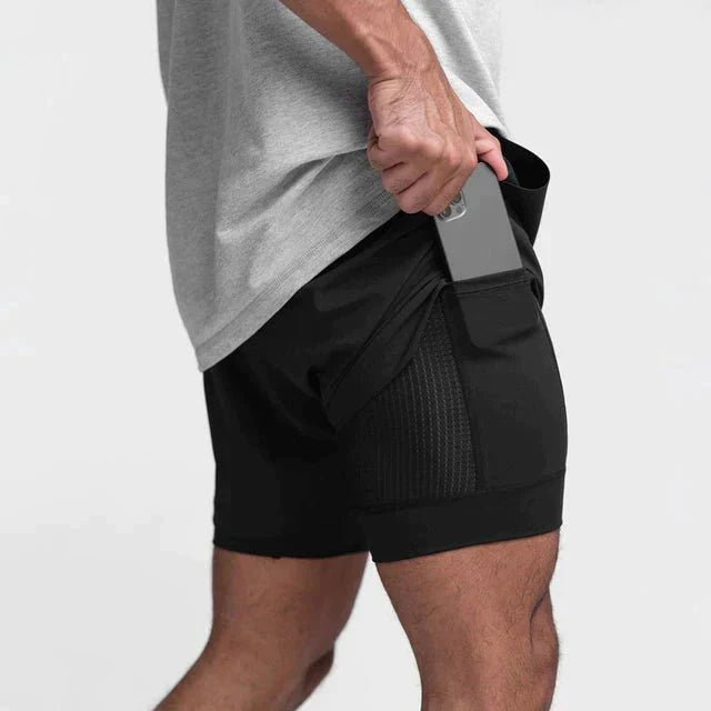 Åndbare fitnessshorts med lommer | Komfortable og elastiske!