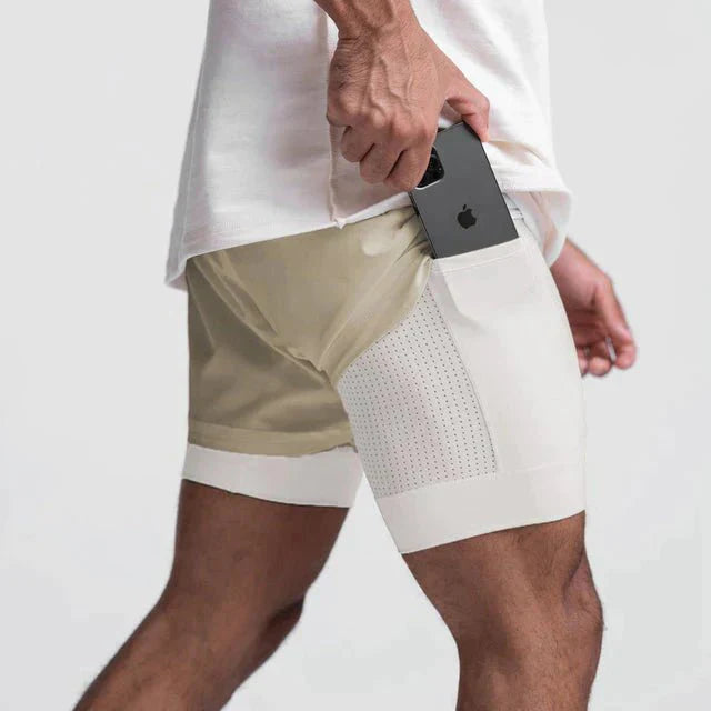 Åndbare fitnessshorts med lommer | Komfortable og elastiske!