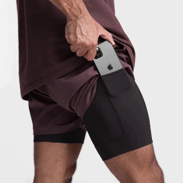 Åndbare fitnessshorts med lommer | Komfortable og elastiske!