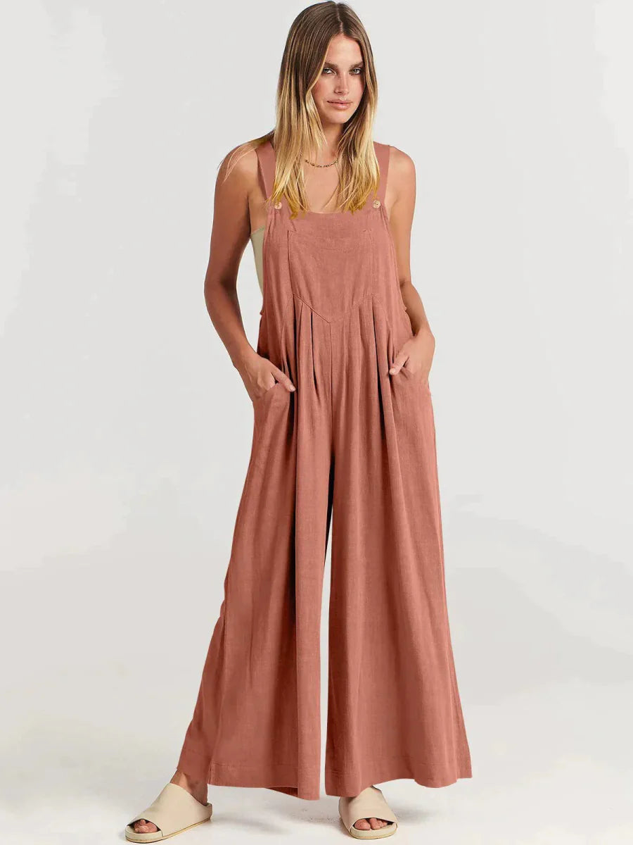 Annelies | Elegant ensfarvet jumpsuit