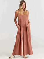 Annelies | Elegant ensfarvet jumpsuit