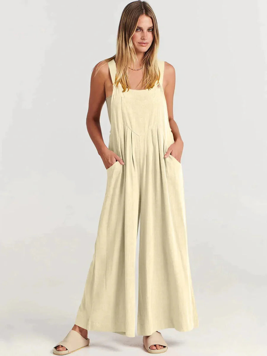 Annelies | Elegant ensfarvet jumpsuit