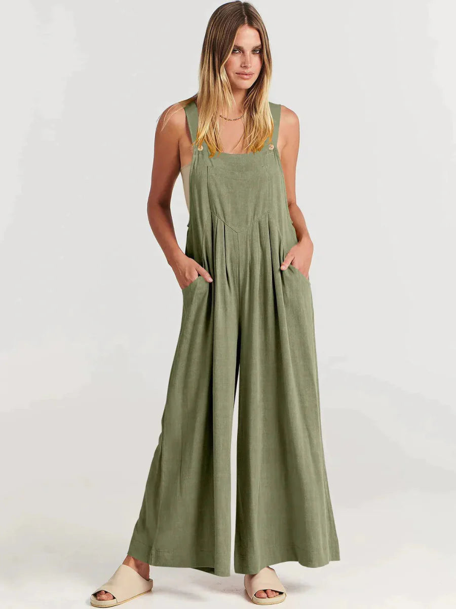 Annelies | Elegant ensfarvet jumpsuit