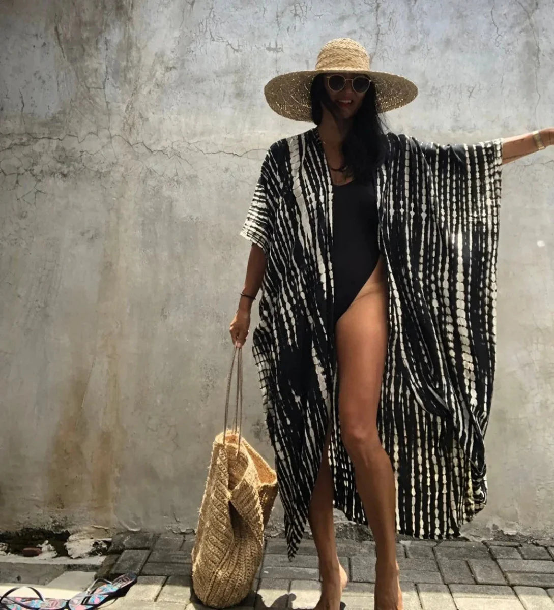 Beach Cover Up for Swimwear Women's Tie Dye Kimono
