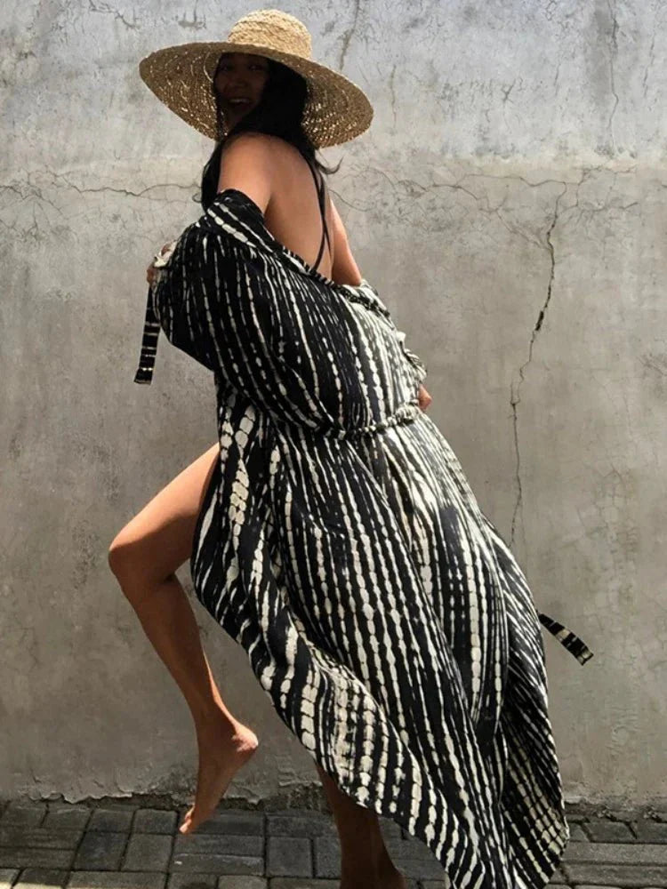 Beach Cover Up for Swimwear Women's Tie Dye Kimono