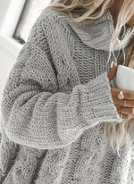 Betty - Oversized trøje med høj halsudskæring