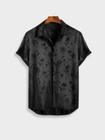 Devako Sort satinbluse