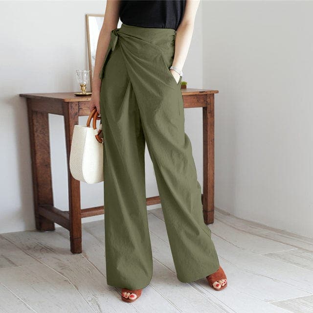 Marjorie | Trendy Højtaljede Wrap Bukser