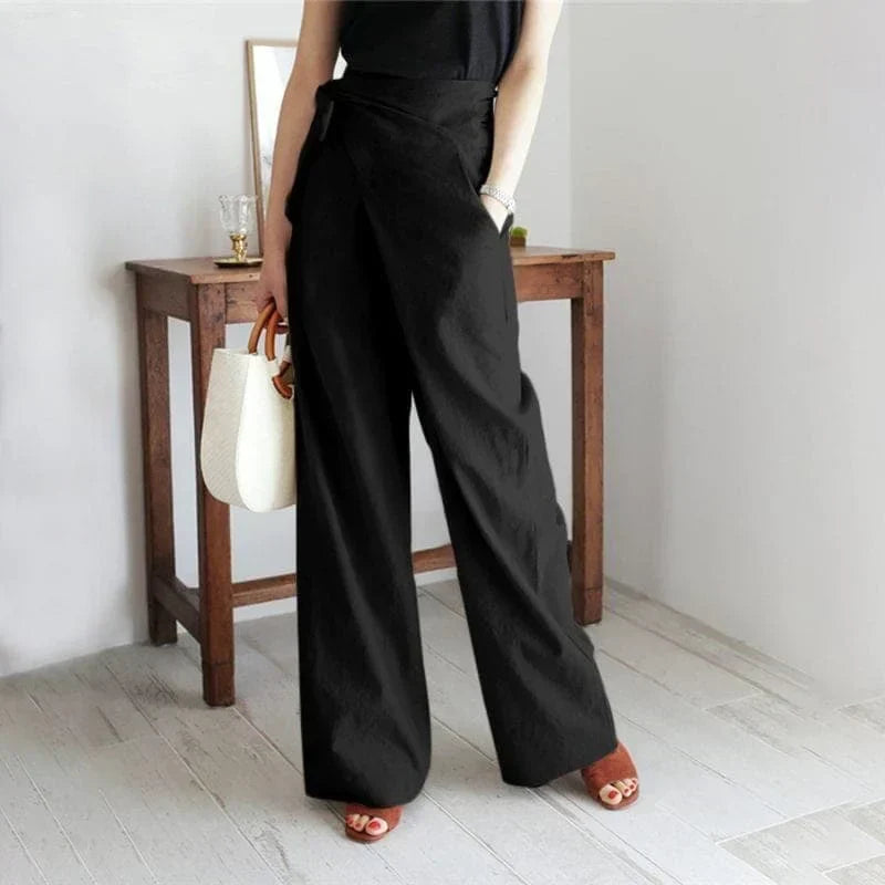 Marjorie | Trendy Højtaljede Wrap Bukser