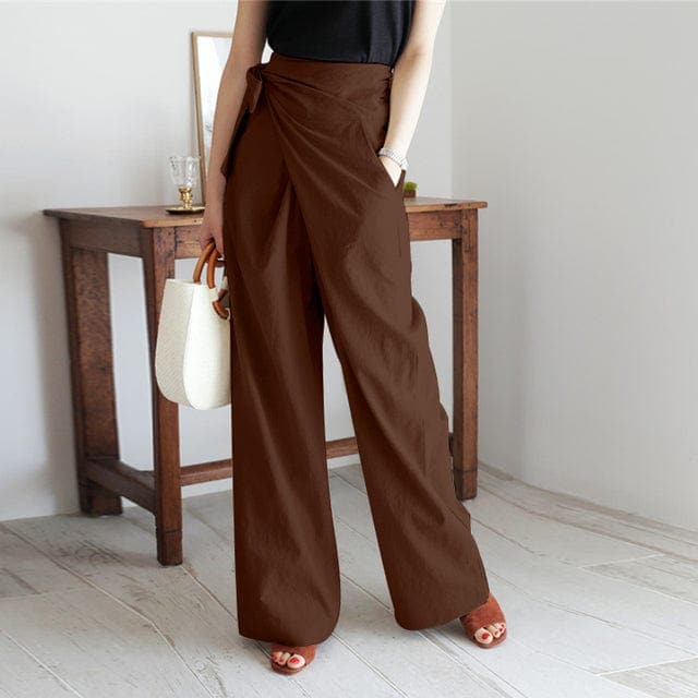Marjorie | Trendy Højtaljede Wrap Bukser
