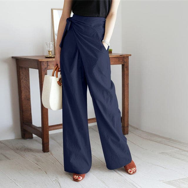 Marjorie | Trendy Højtaljede Wrap Bukser