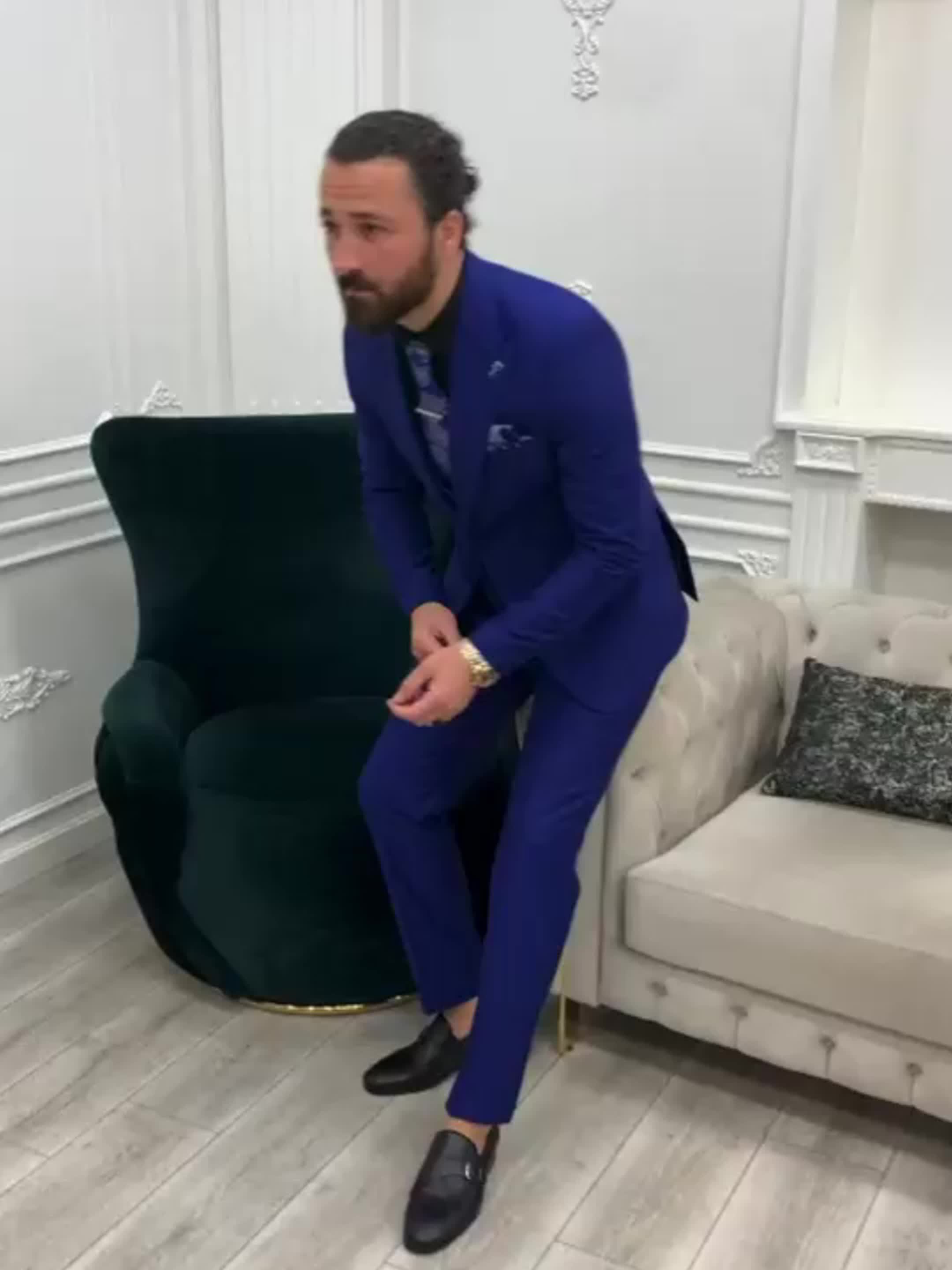Henrik- 3-delt sæt til mænd, bestående af en enkel business-blazer, jakke og bukser