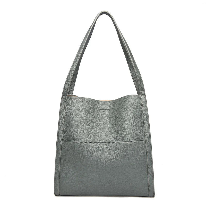 Jula - Ensfarvet crossbody-taske i ægte læder