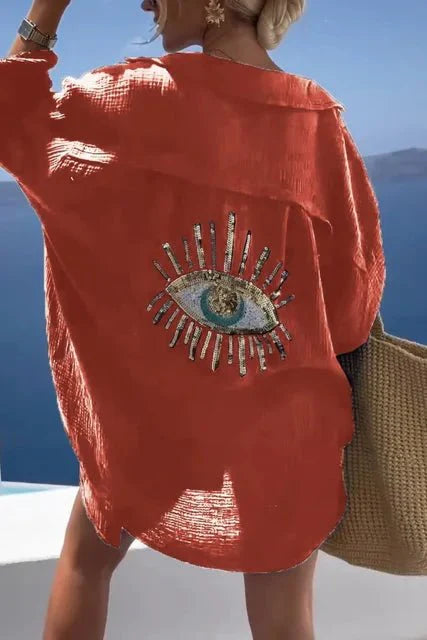 Casual Eye Linnen Shirt Jurk