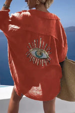 Casual Eye Linnen Shirt Jurk