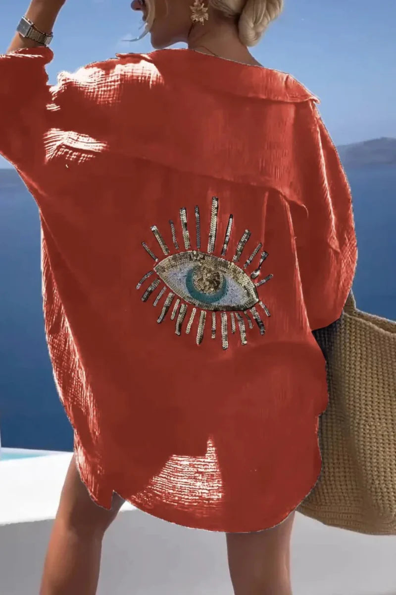 Casual Eye Linnen Shirt Jurk