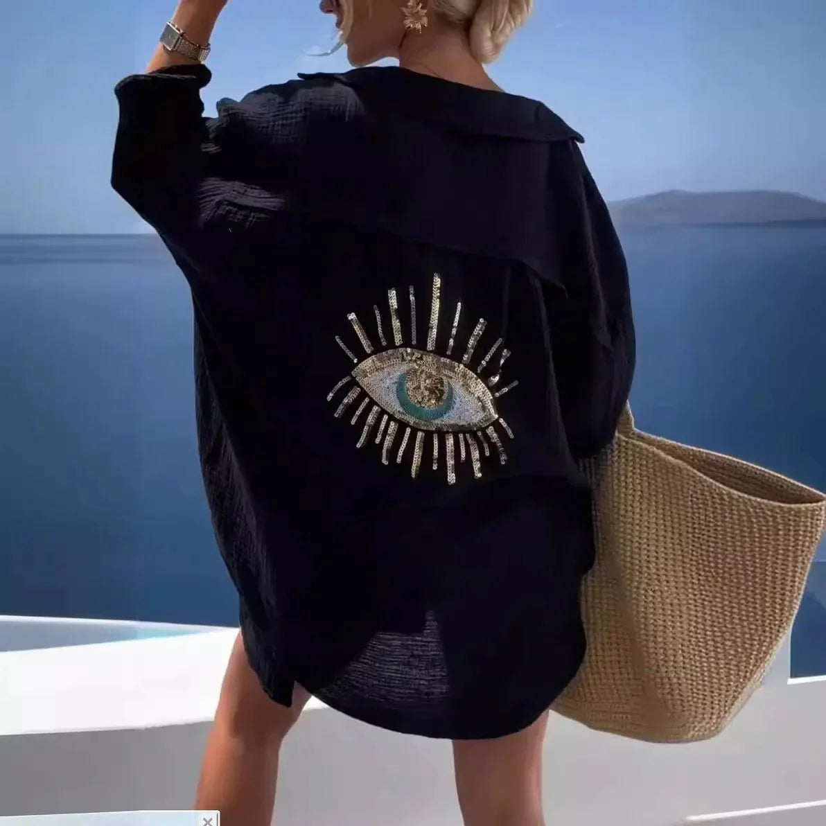 Casual Eye Linnen Shirt Jurk