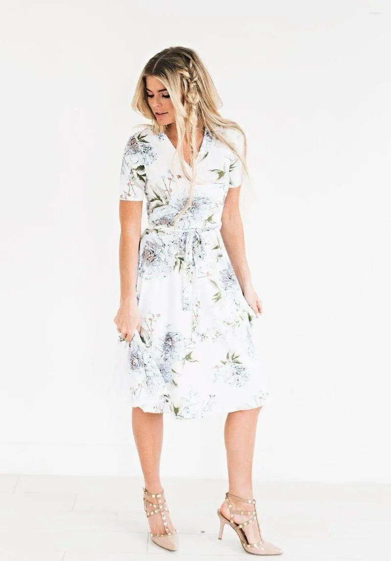 Valen - Blomstret midikjole
