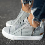 Milo - Casual denim sneakers med lynlås