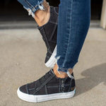 Milo - Casual denim sneakers med lynlås