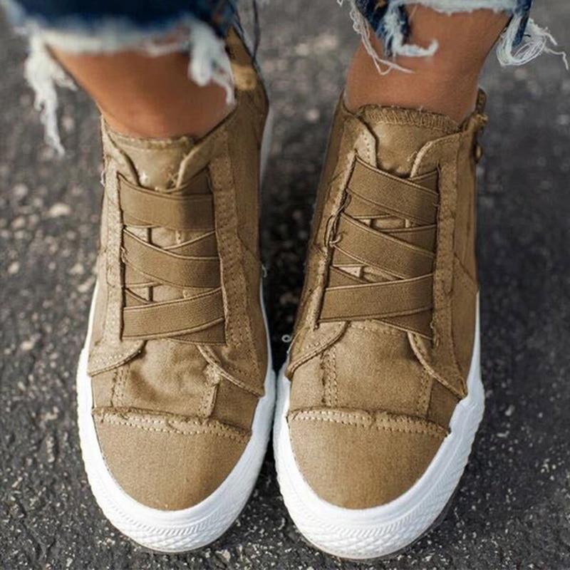 Milo - Casual denim sneakers med lynlås