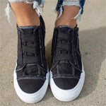 Milo - Casual denim sneakers med lynlås