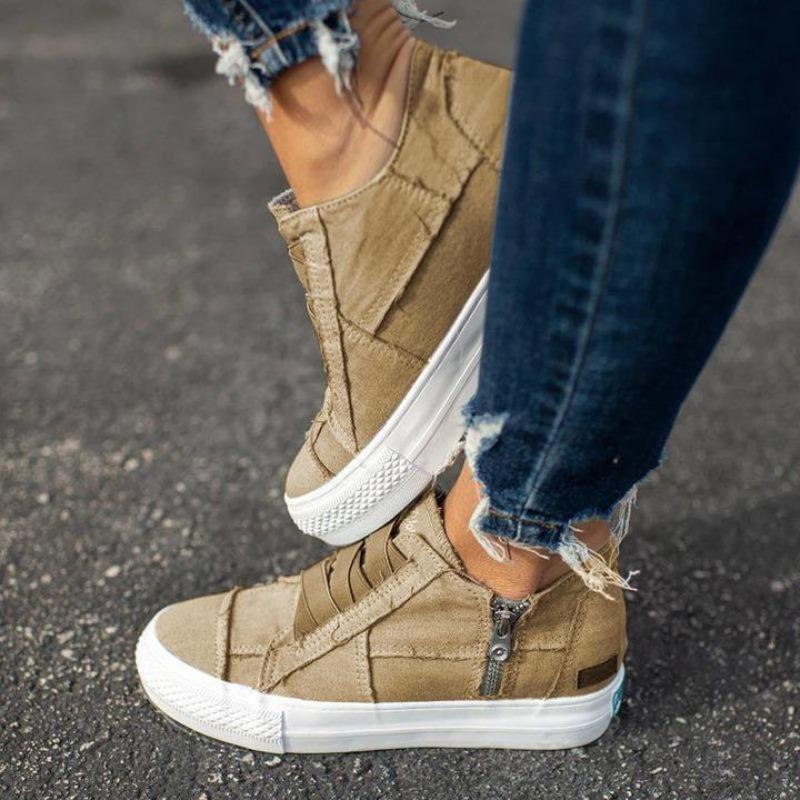 Milo - Casual denim sneakers med lynlås