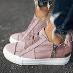 Milo - Casual denim sneakers med lynlås