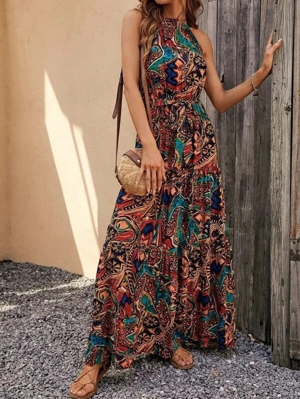 Philine - Maxikjole - Retro halterneck