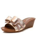 Arabella - Stribede sandaler med sløjfedetalje