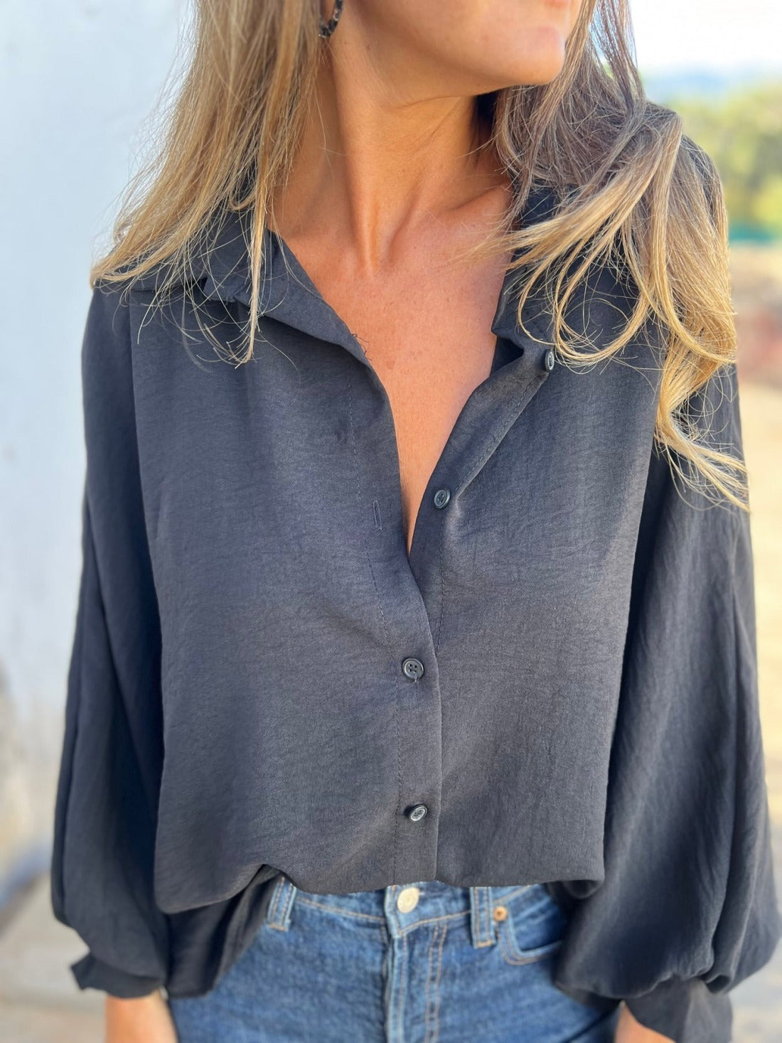 RitaMoretti Bluse med Pufærmer