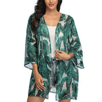 MODA Sort letvægts-kimono med geometrisk print
