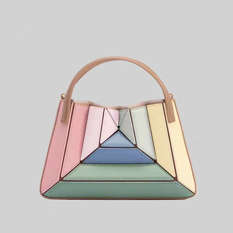 Mira - Moderne håndtaske med flerdelt geometrisk design