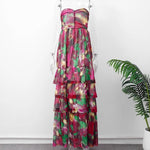 Evelina - off-the-shoulder blomstret maxikjole