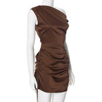 Isabella - Asymmetrisk Ruched Bodycon Minikjole