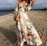 Samantha - Flowy maxikjole med fuldt blomsterprint