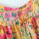 Felicity - Flowy akvarel cami-kjole med blomstertryk