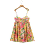 Felicity - Flowy akvarel cami-kjole med blomstertryk