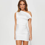 Isabella - Asymmetrisk Ruched Bodycon Minikjole