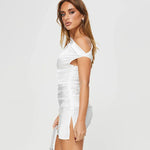 Isabella - Asymmetrisk Ruched Bodycon Minikjole