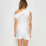 Isabella - Asymmetrisk Ruched Bodycon Minikjole