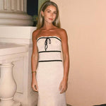 Olivia - Elegant bandeau top og maxi nederdel ensemble