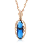 Maribel - Oval cabochon vedhæng med filigran detaljer